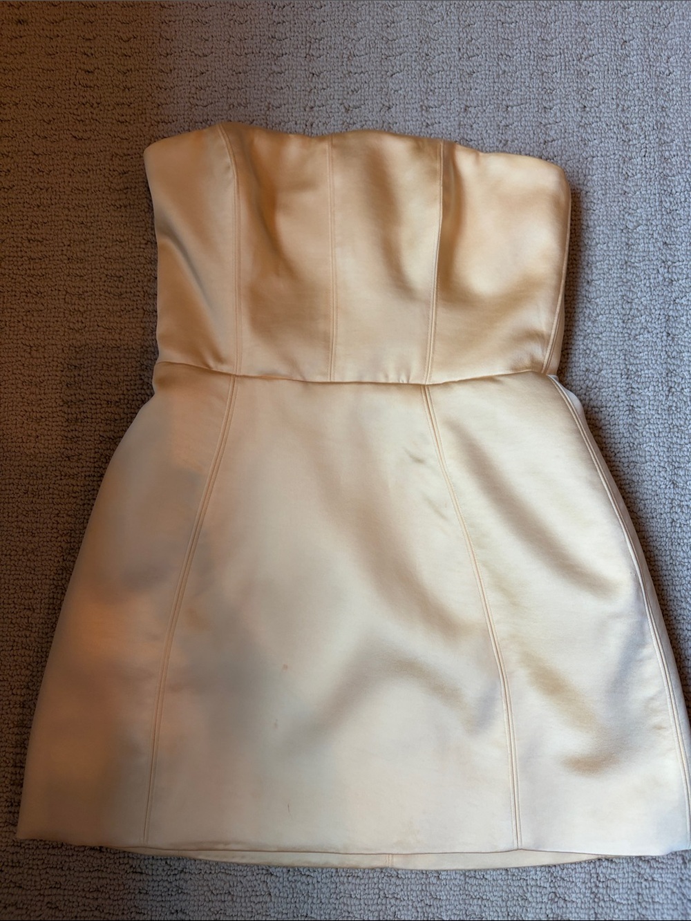Oh Polly Strapless Yellow Mini Dress
